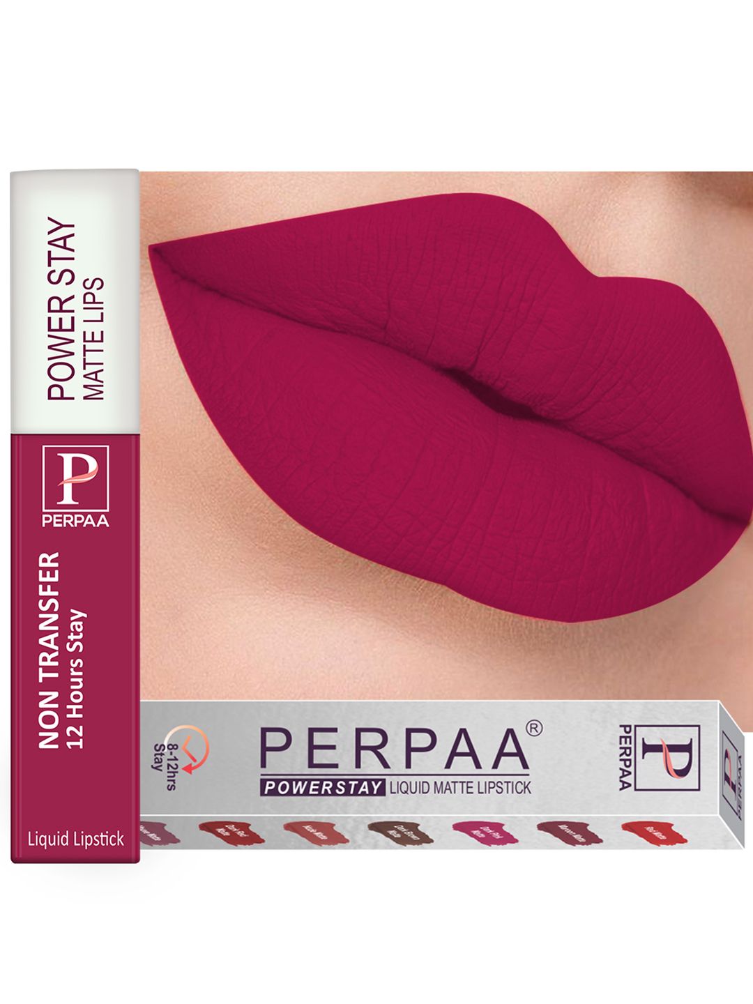 PERPAA Power Stay Non Transfer 12 Hours Stay Matte Liquid Lipstick 5 ml - Pink 10