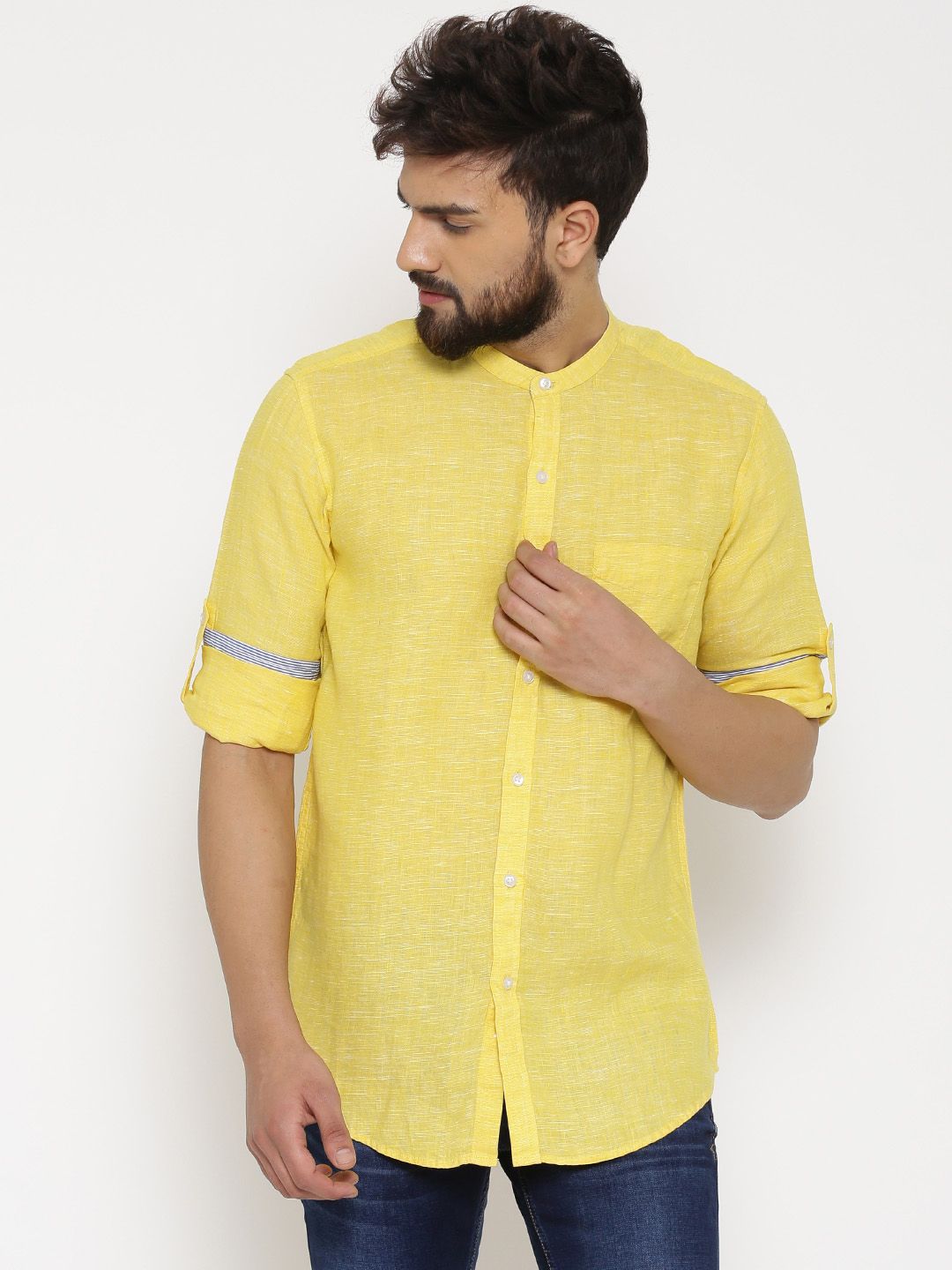 Yellow Linen Shirts for Men