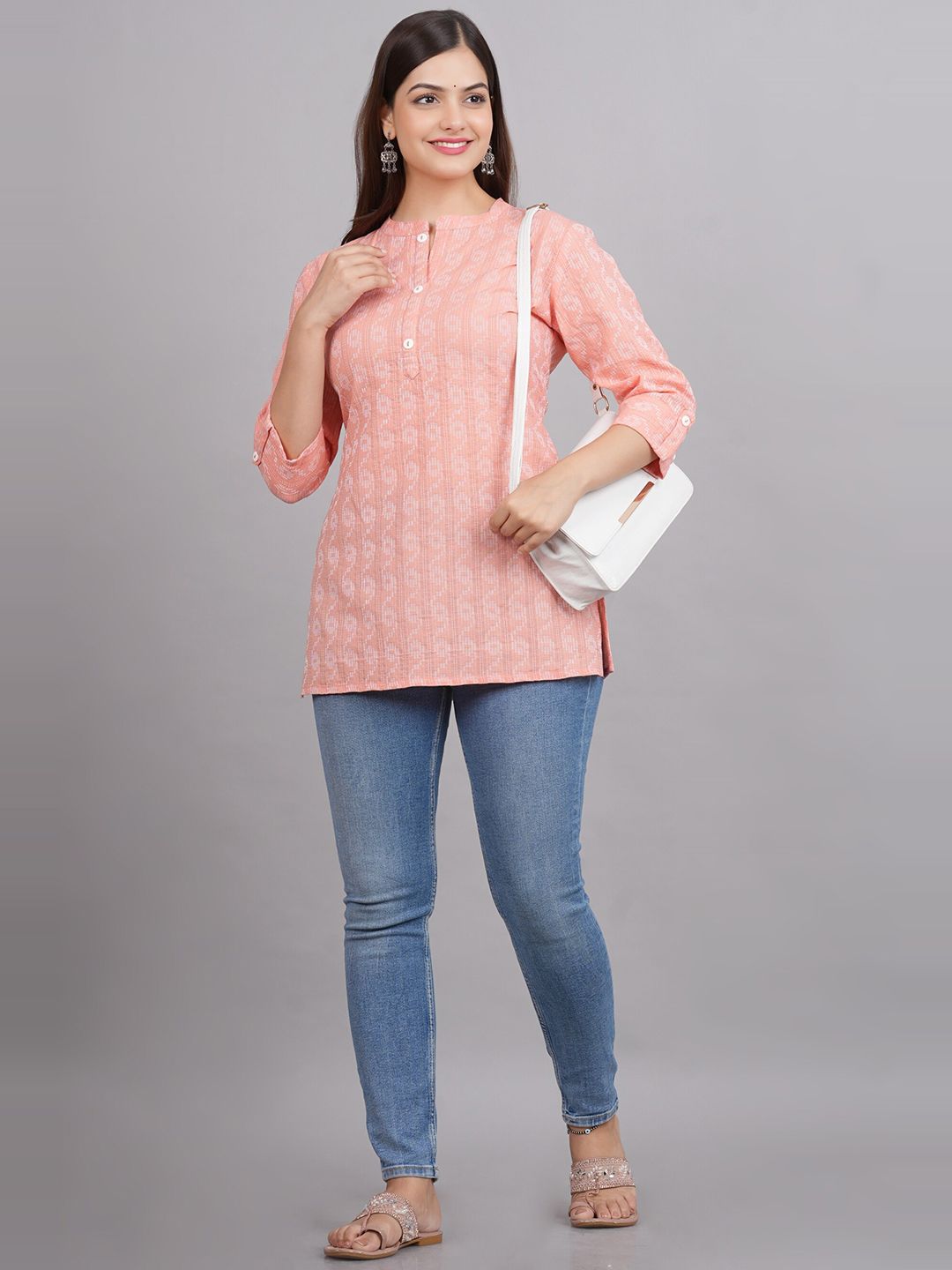 NEW4U Checked Cotton Shirt Style Top Price in India