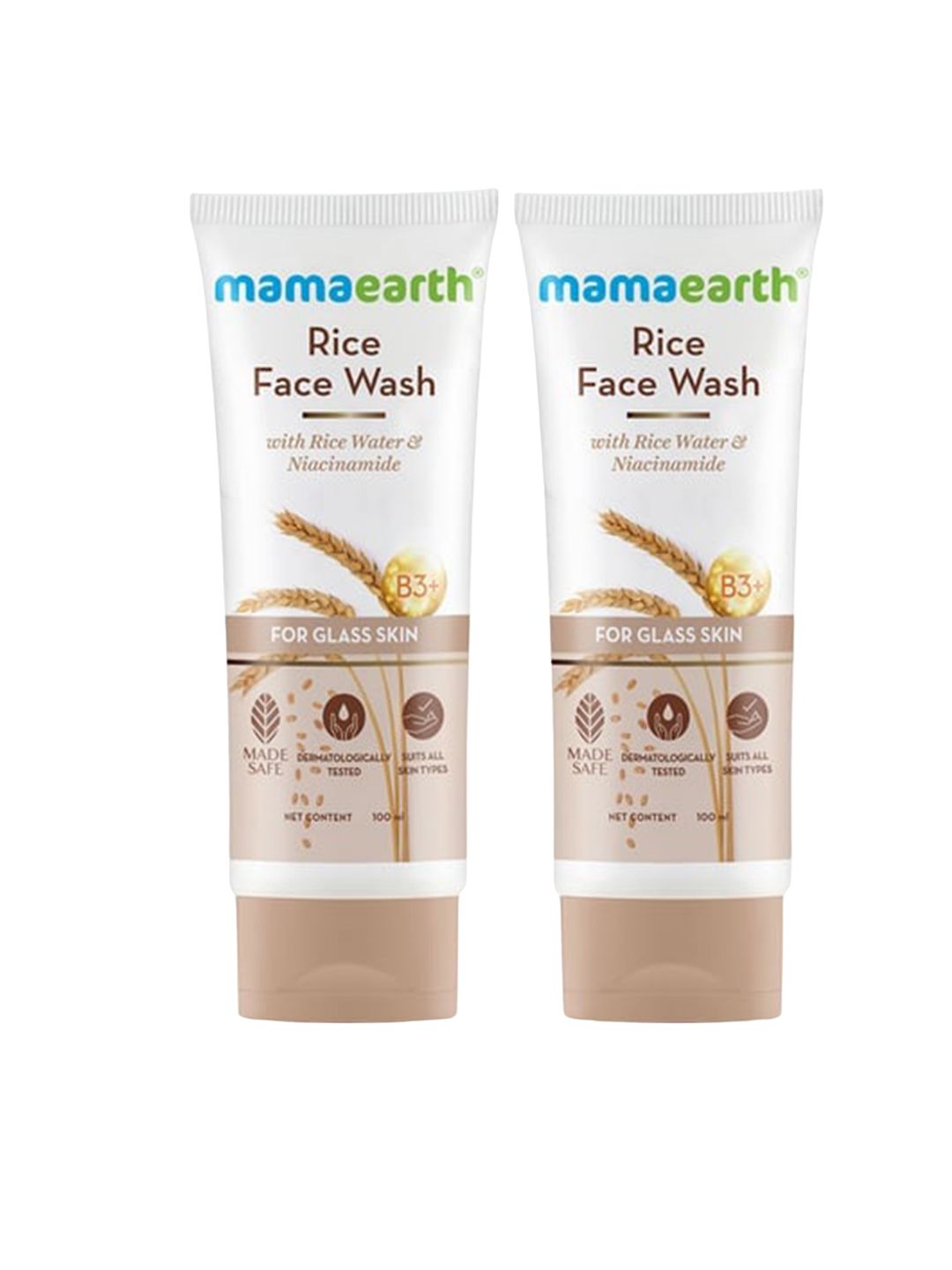 Set Of 2 Rice Face Wash For Glass Glow with Niacinamide - 100ml Each deal from myntra