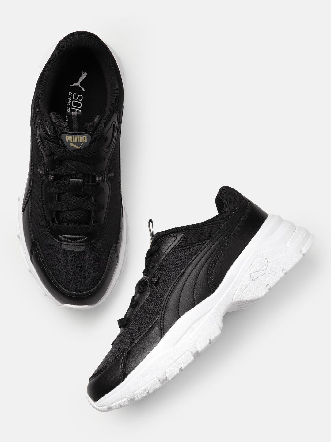 Puma Women Cassia Via Leather Sneakers