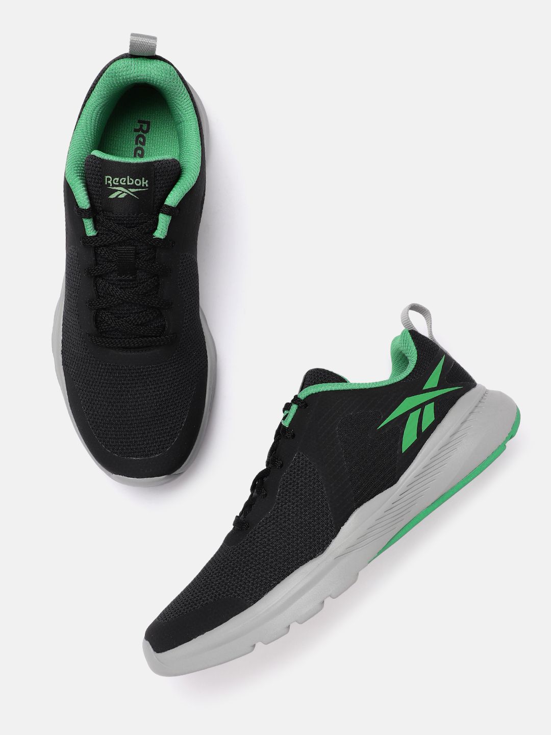 Reebok Men Woven Design Crunch Runner Shoes
