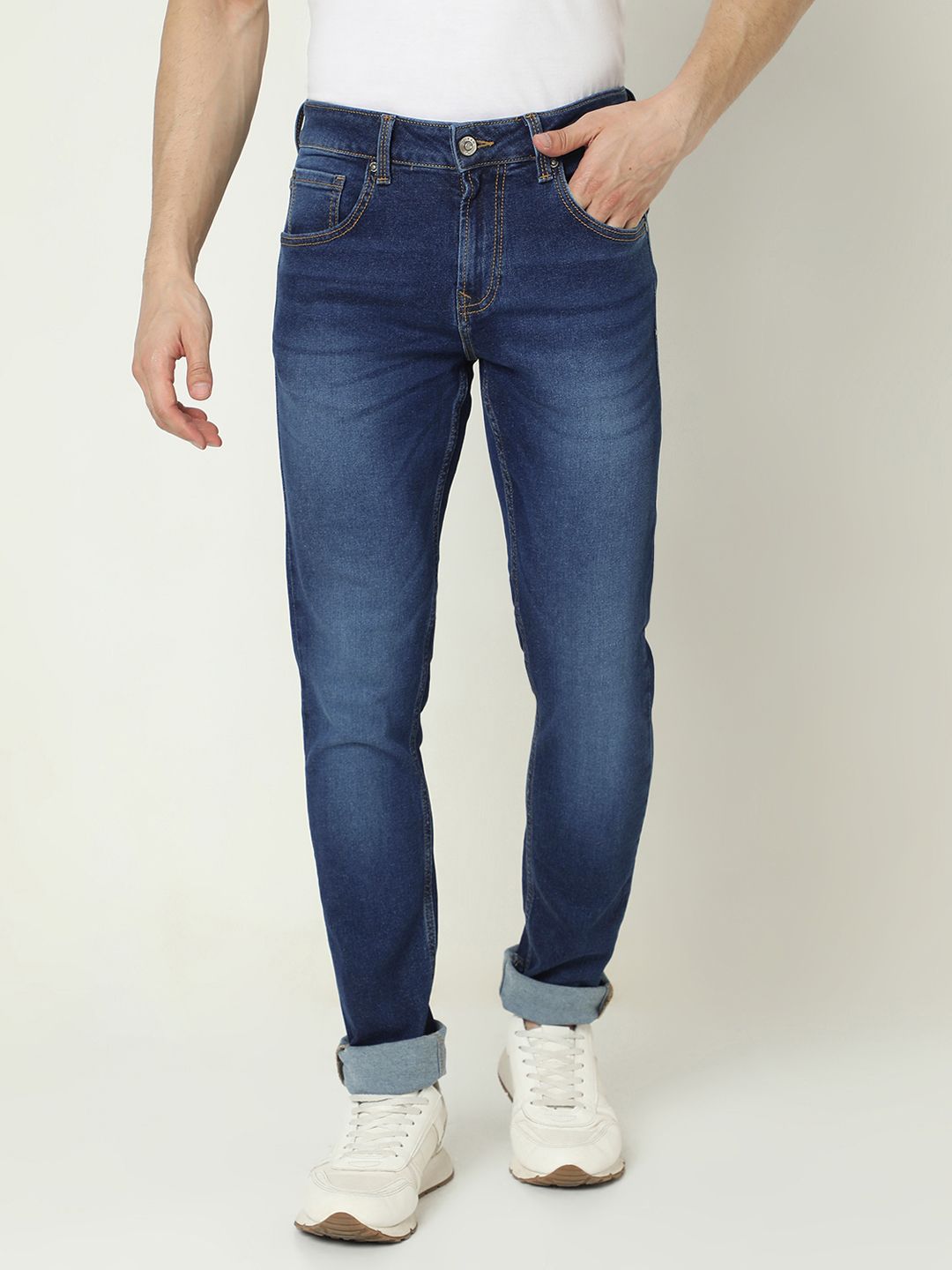 SPYKAR SPYKAR Men Slim Fit Low-Rise Light Fade Stretchable Jeans
