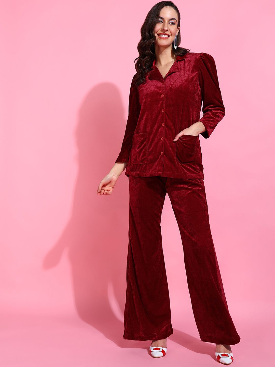 Rudraaksha Creations Notched Lapel Collar Shirt & Trousers