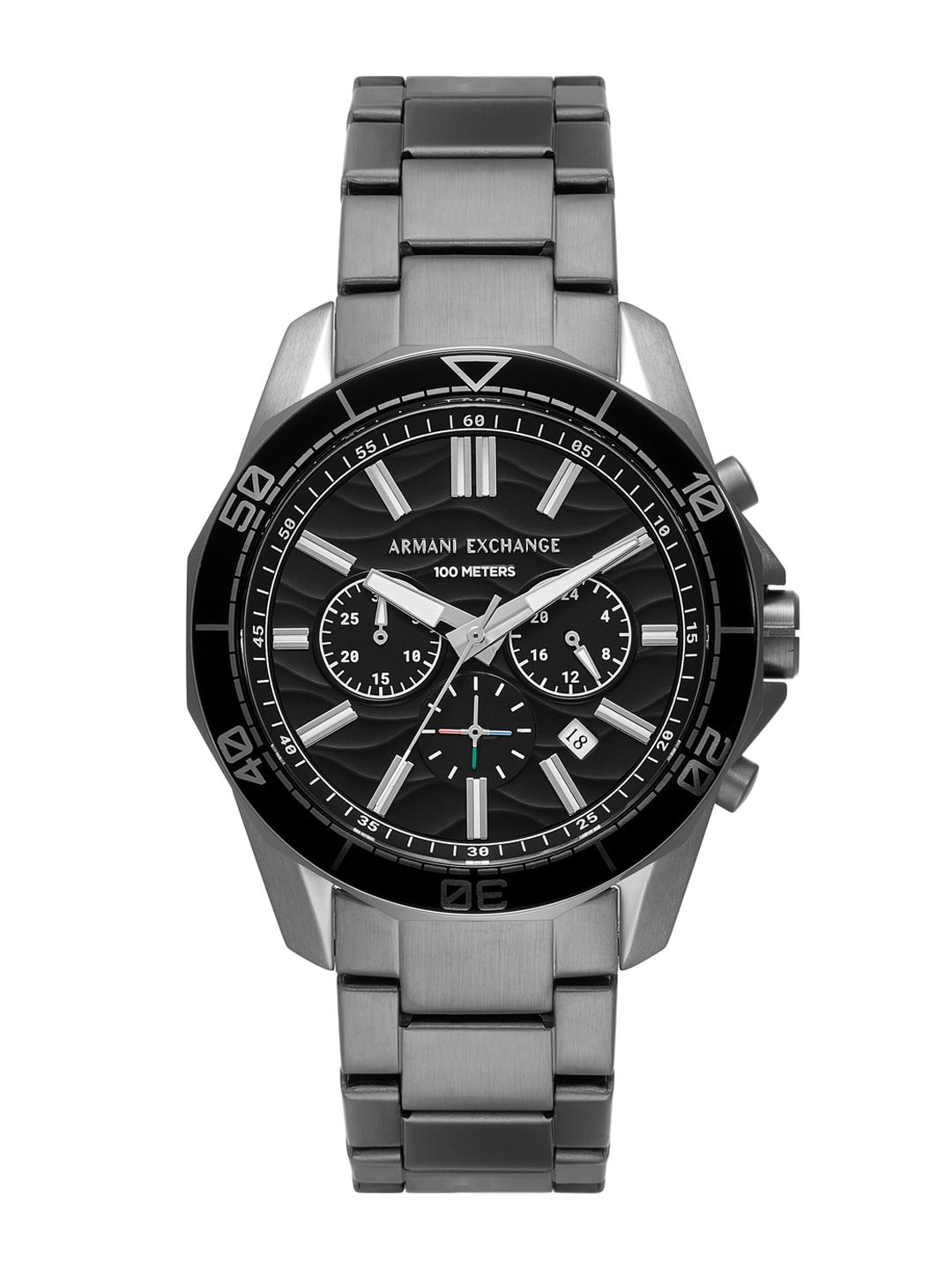Armani Exchange Armani Exchange Men Textured Dial & Stainless Steel Straps Analogue Watch AX1959