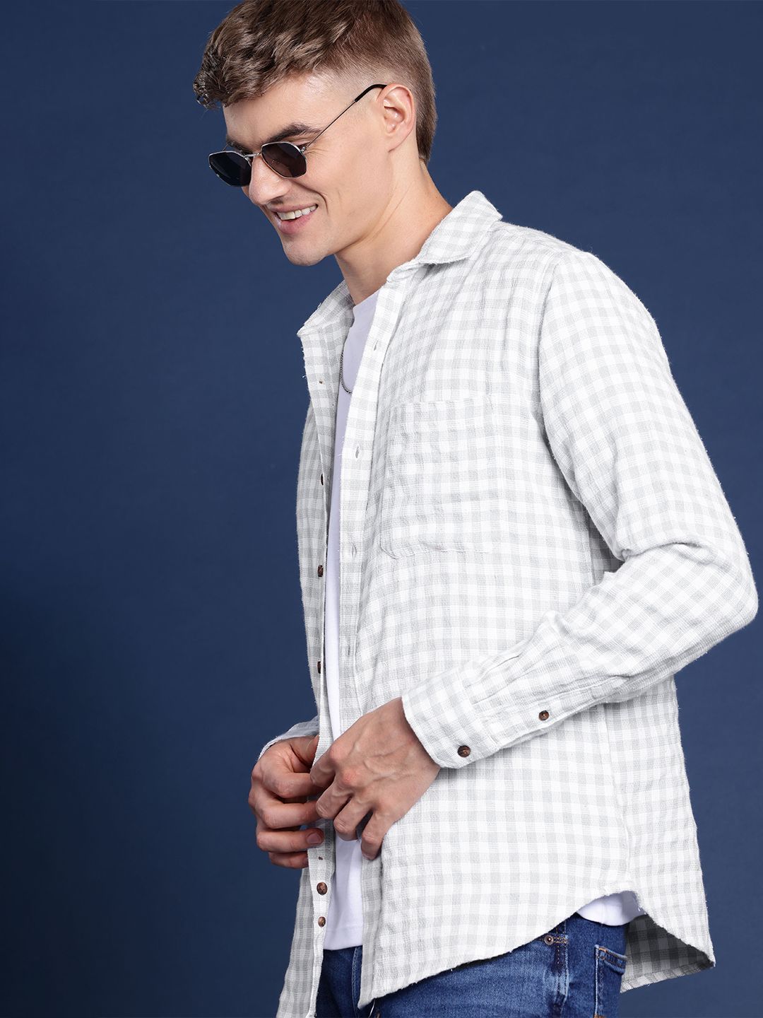 Mast & Harbour Men Checked Casual Shirt