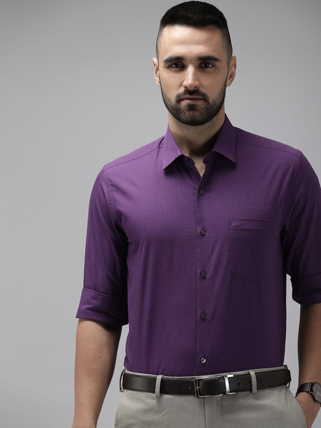 Arrow Pure Cotton Manhattan Slim Fit Opaque Formal Shirt