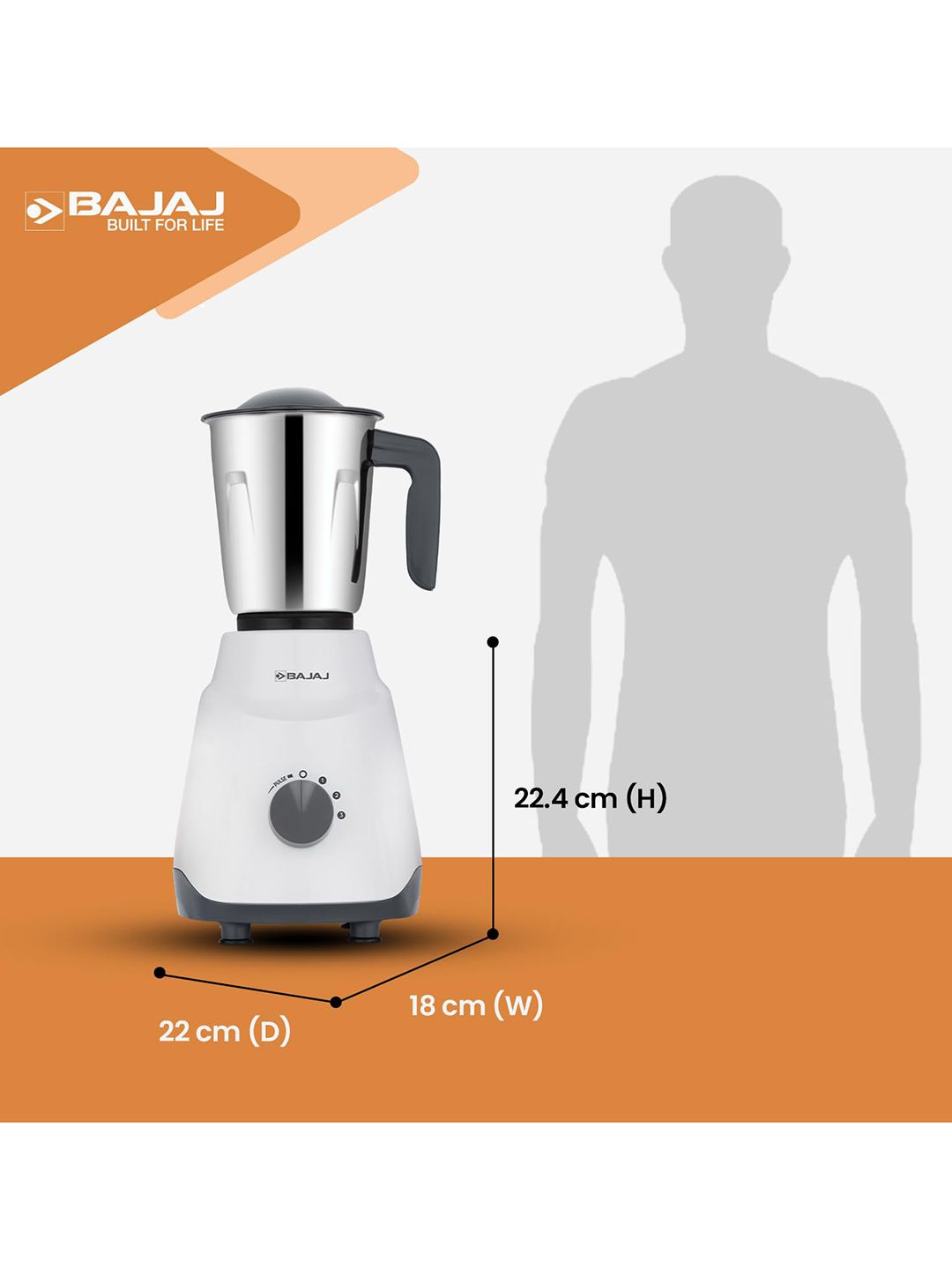 Buy Bajaj Ninja Series Contempo White Stainless Steel Safety Lock