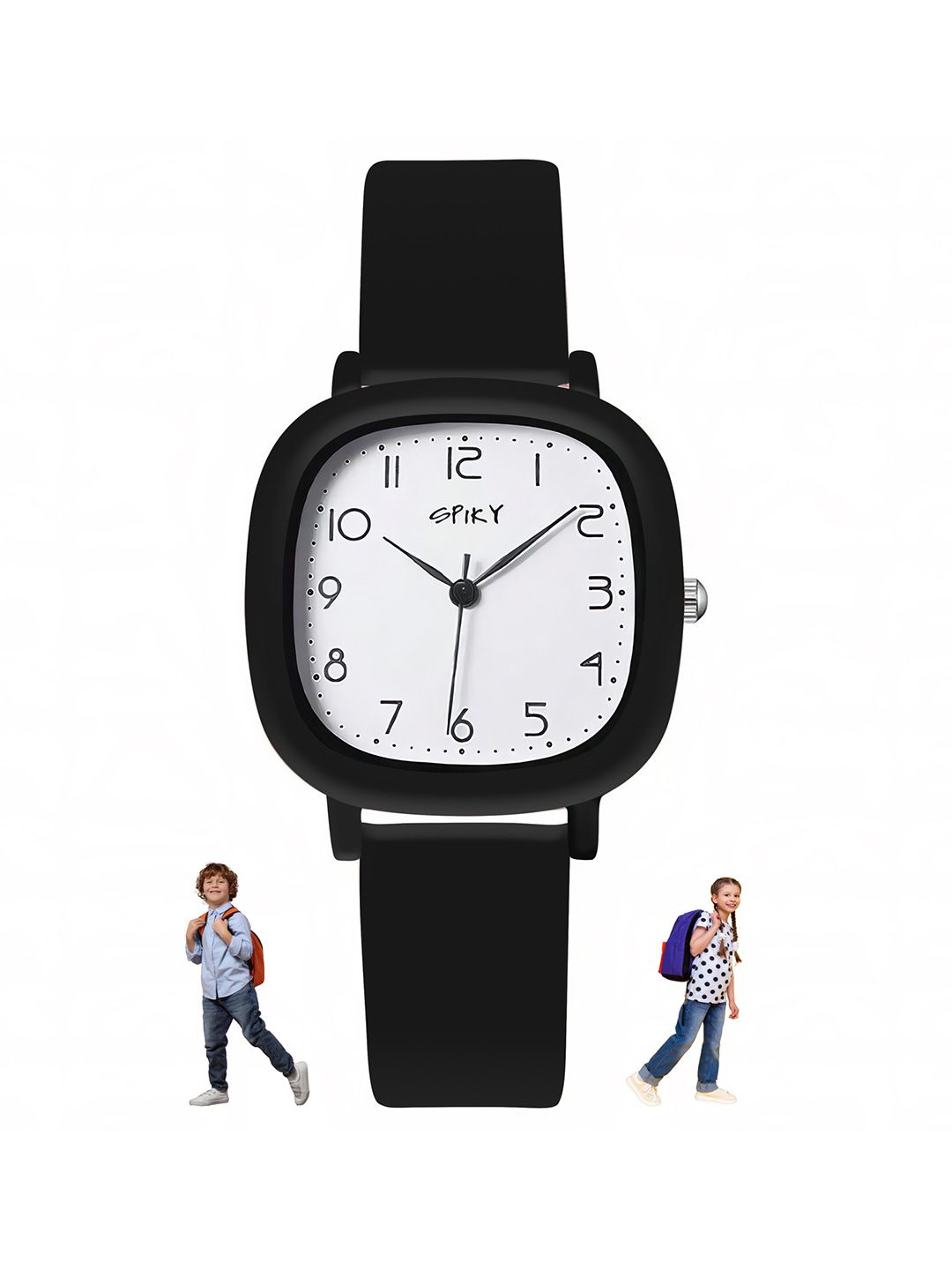 Spiky Unisex Kids Dial & Wrap Around Straps Analogue Watch SPKEVA19_BLK