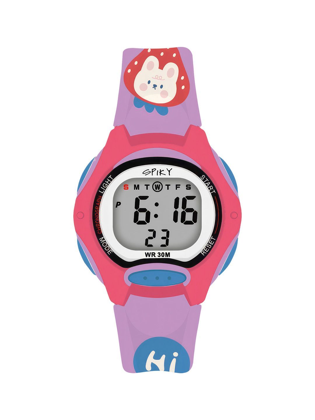 Spiky Girls Dial & Straps Digital Automatic Watch SPKEVA18_C4_PUR