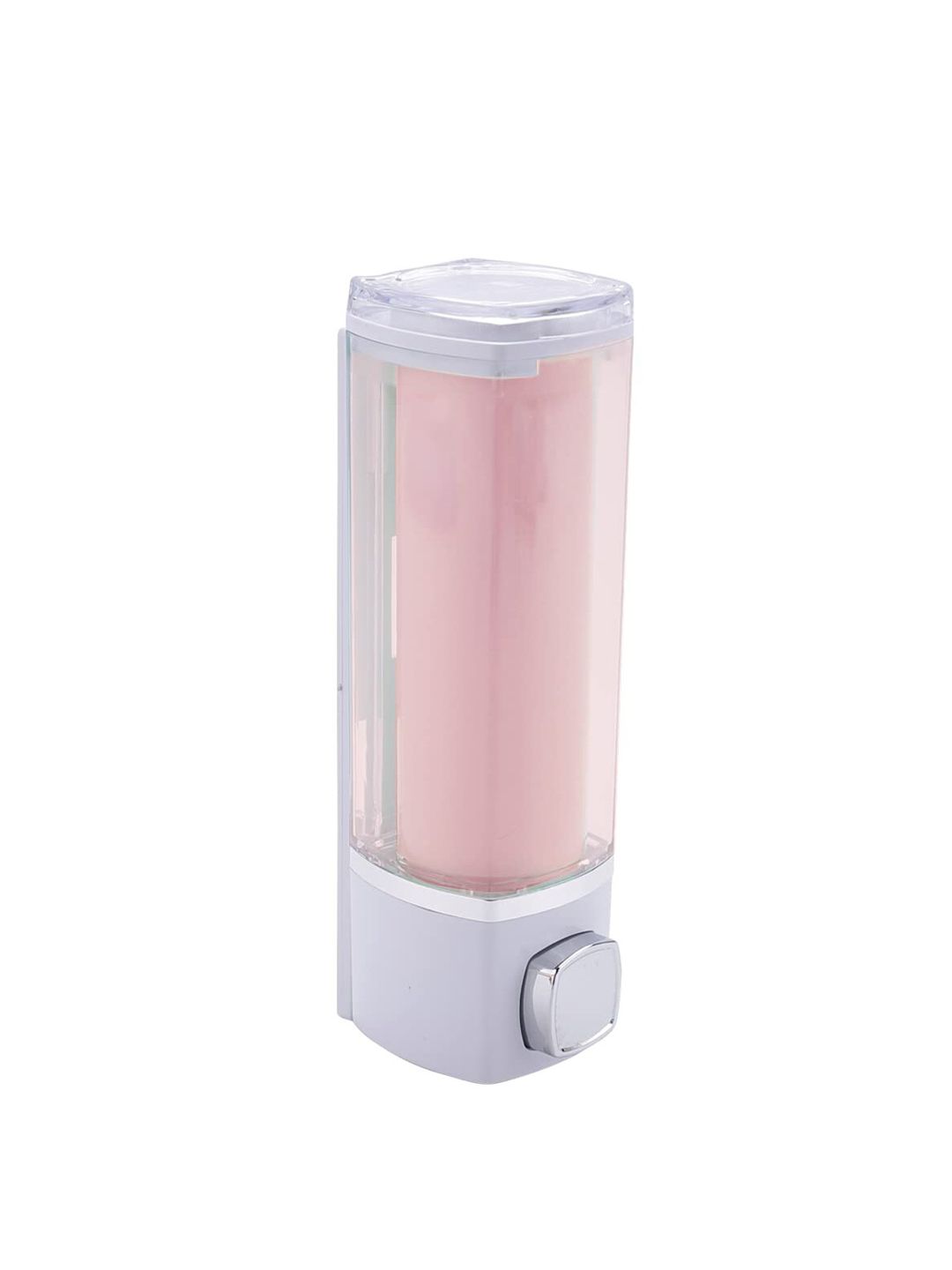 Kuber Industries Pink Manual Shampoo & Soap Refillable Dispenser 250 ml