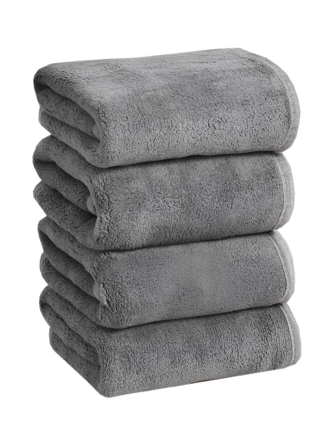 Cotton Bolls Textiles Cotton Bolls Textiles Grey 4 Pieces 300 GSM Super Soft Hand Towel