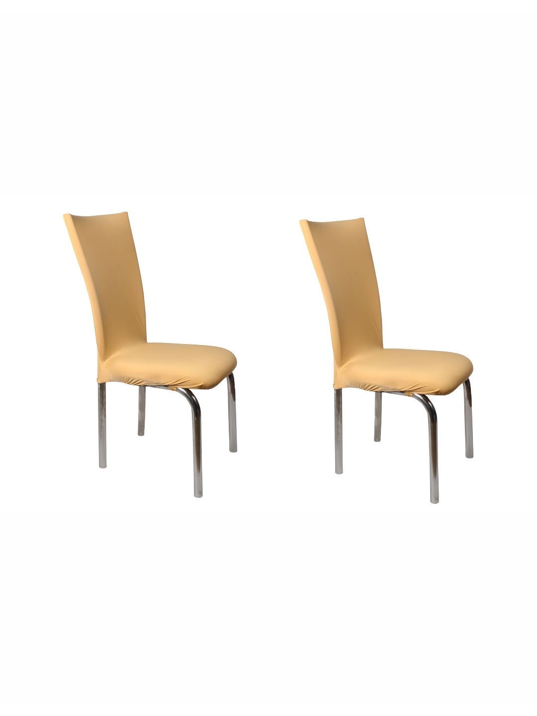 Stylista Beige 2 Pieces Stretchable Chair Covers
