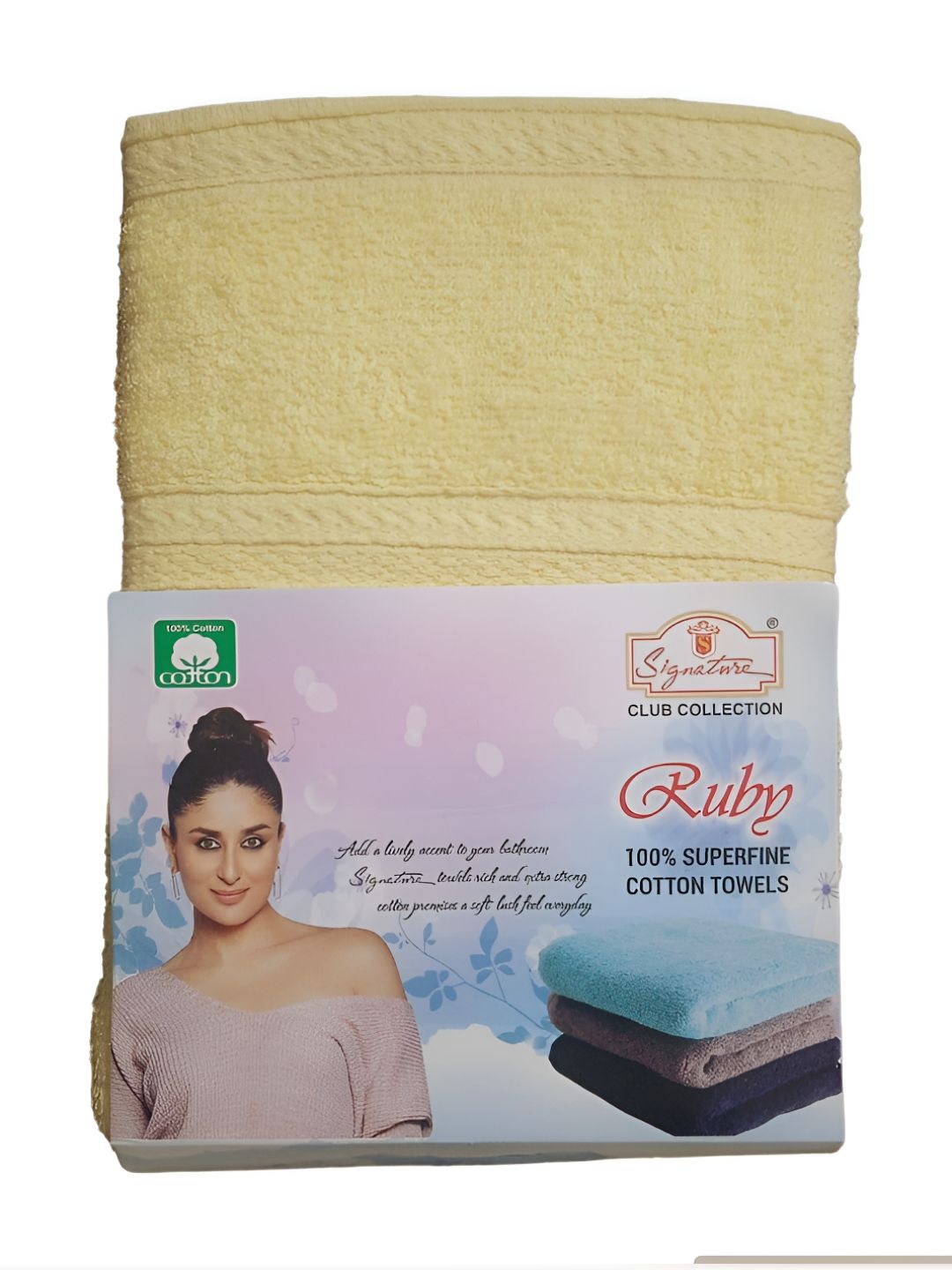 Signature Yellow 2 Pieces Pure Cotton Hand Towels