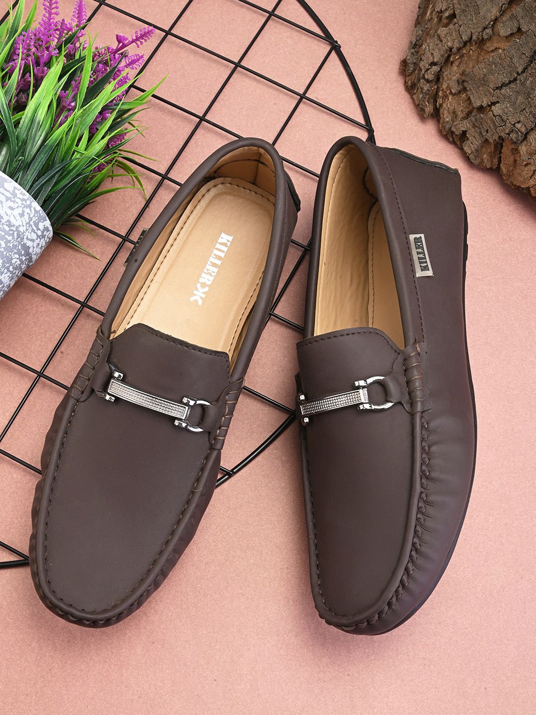 Killer Men Square Toe Lightweight Horsebit Loafers