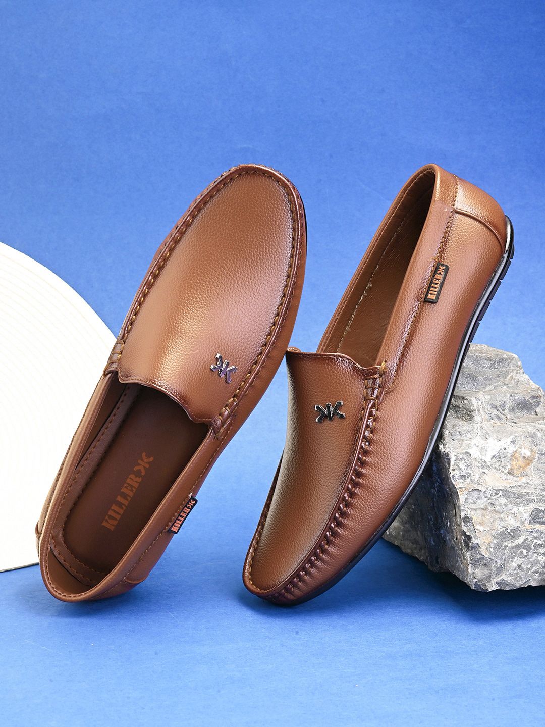 Killer Men Textured Square Toe Lightweight Slip On Loafers