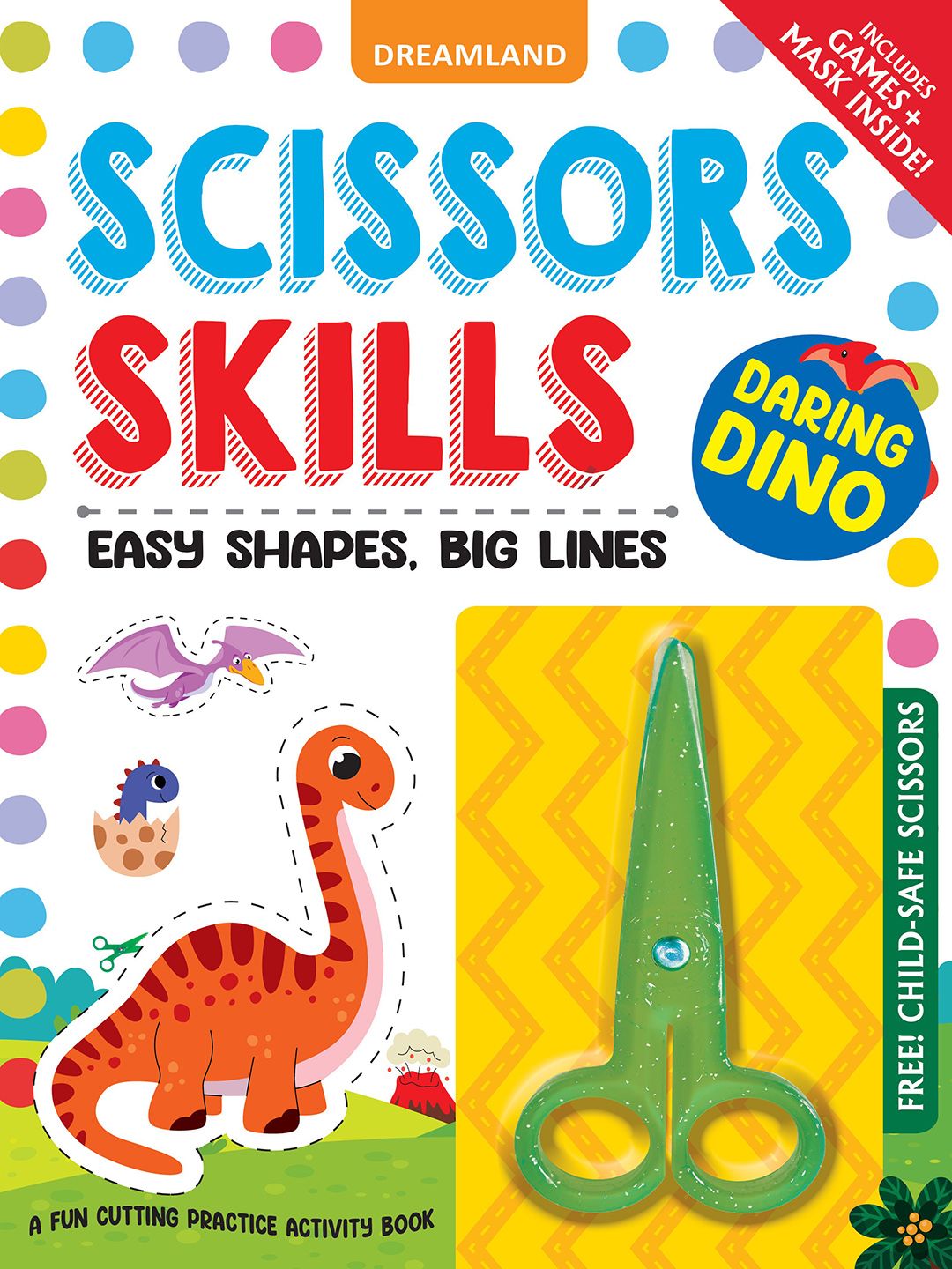 Dreamland Daring Dino Scissors Skills Activity Book