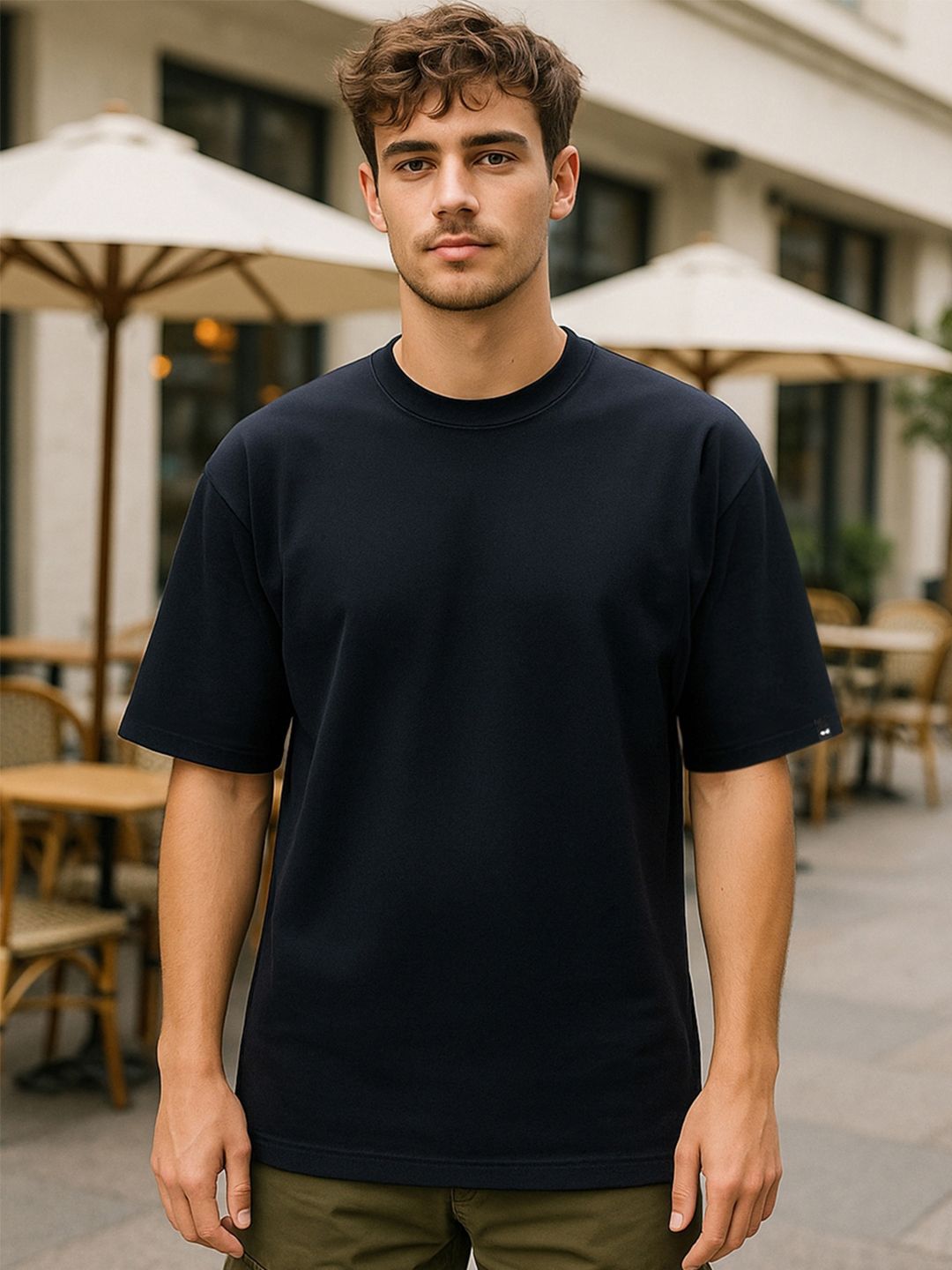Bewakoof Heavy Duty 1.0 Drop-Shoulder Sleeves Oversized Cotton T-shirt