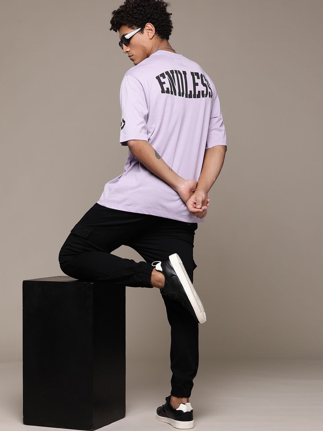 The Roadster Lifestyle Co. Printed Relaxed Oversized T-shirt
