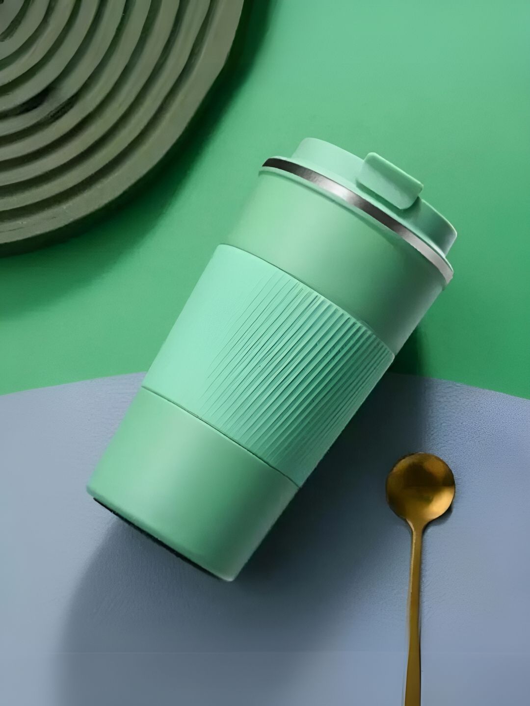 UniKart Green Textured Stainless Steel Dishwasher Safe Mug-510ml