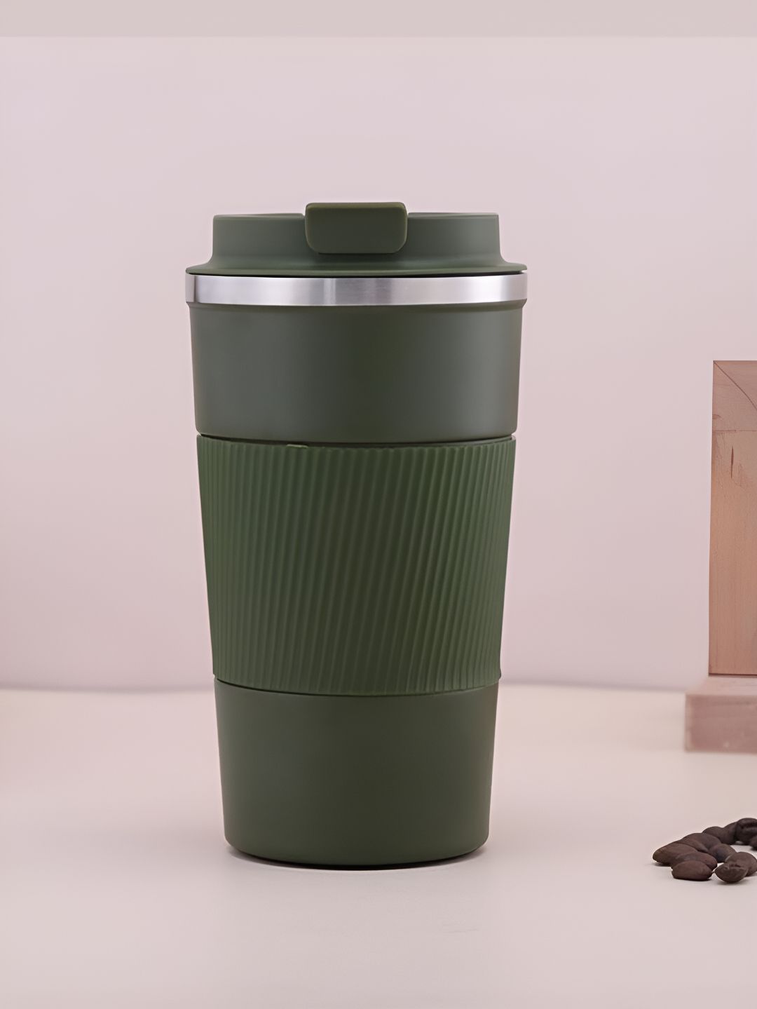 UniKart Elega Olive Textured Stainless Steel Dishwasher Safe Mug-510ml