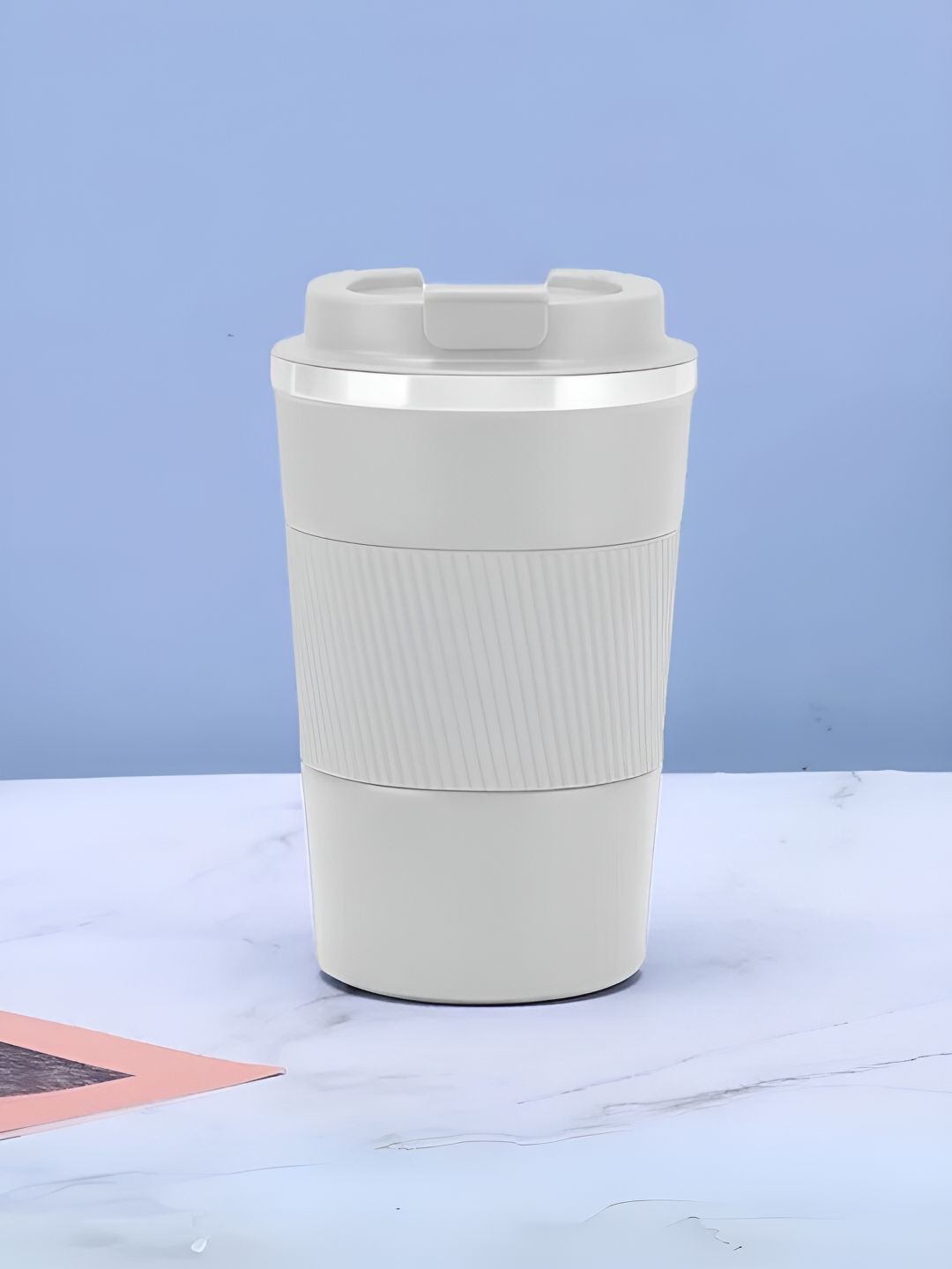 UniKart White Stainless Steel Dishwasher Safe Mug-380ml