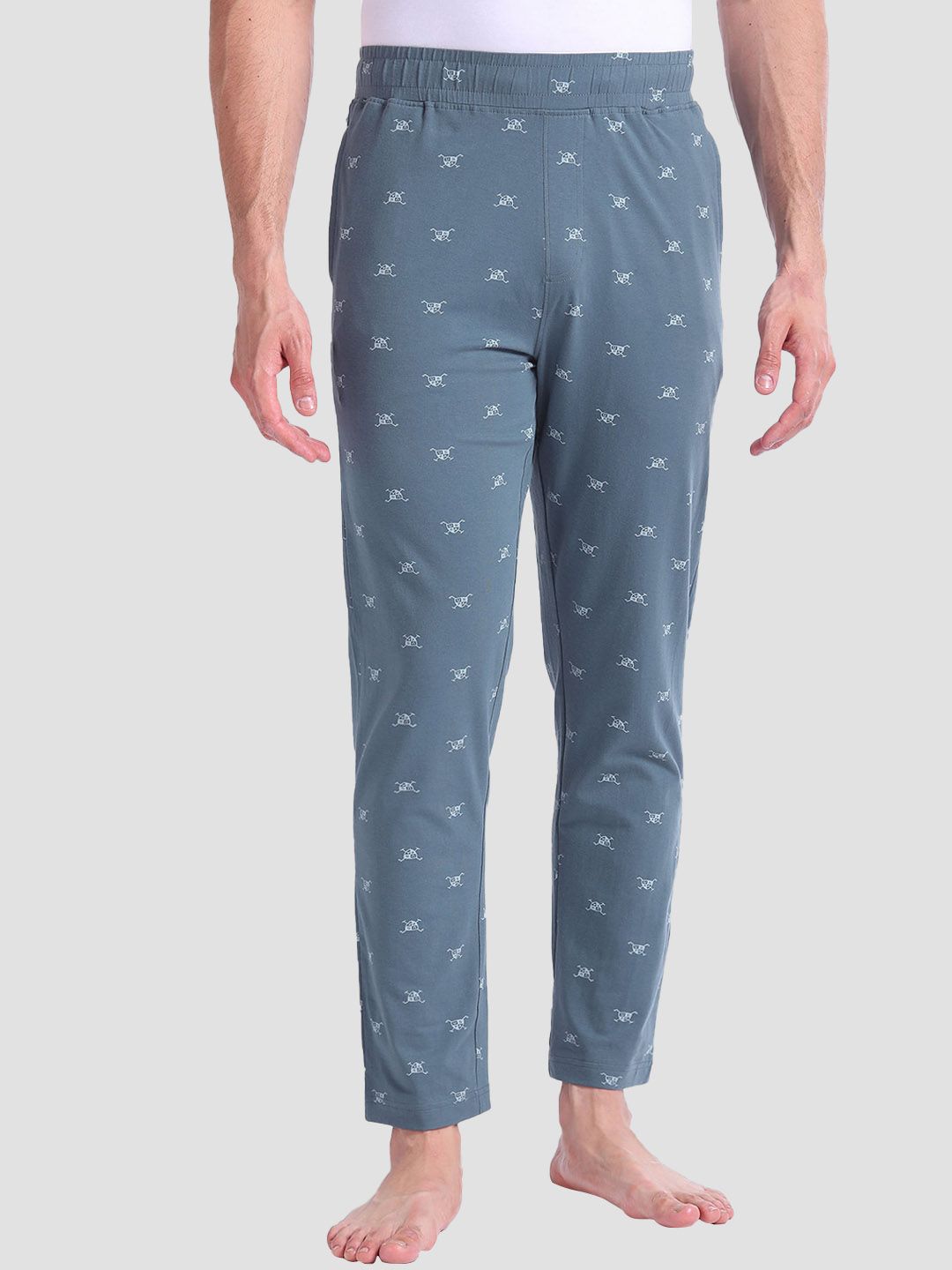 U.S. Polo Assn. Men Brand Logo Printed Mid-Rise Lounge Pants