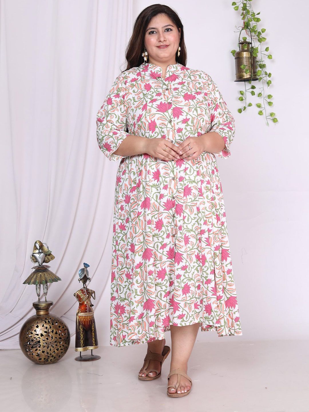 KALINI Floral Print Maxi Dress Price in India