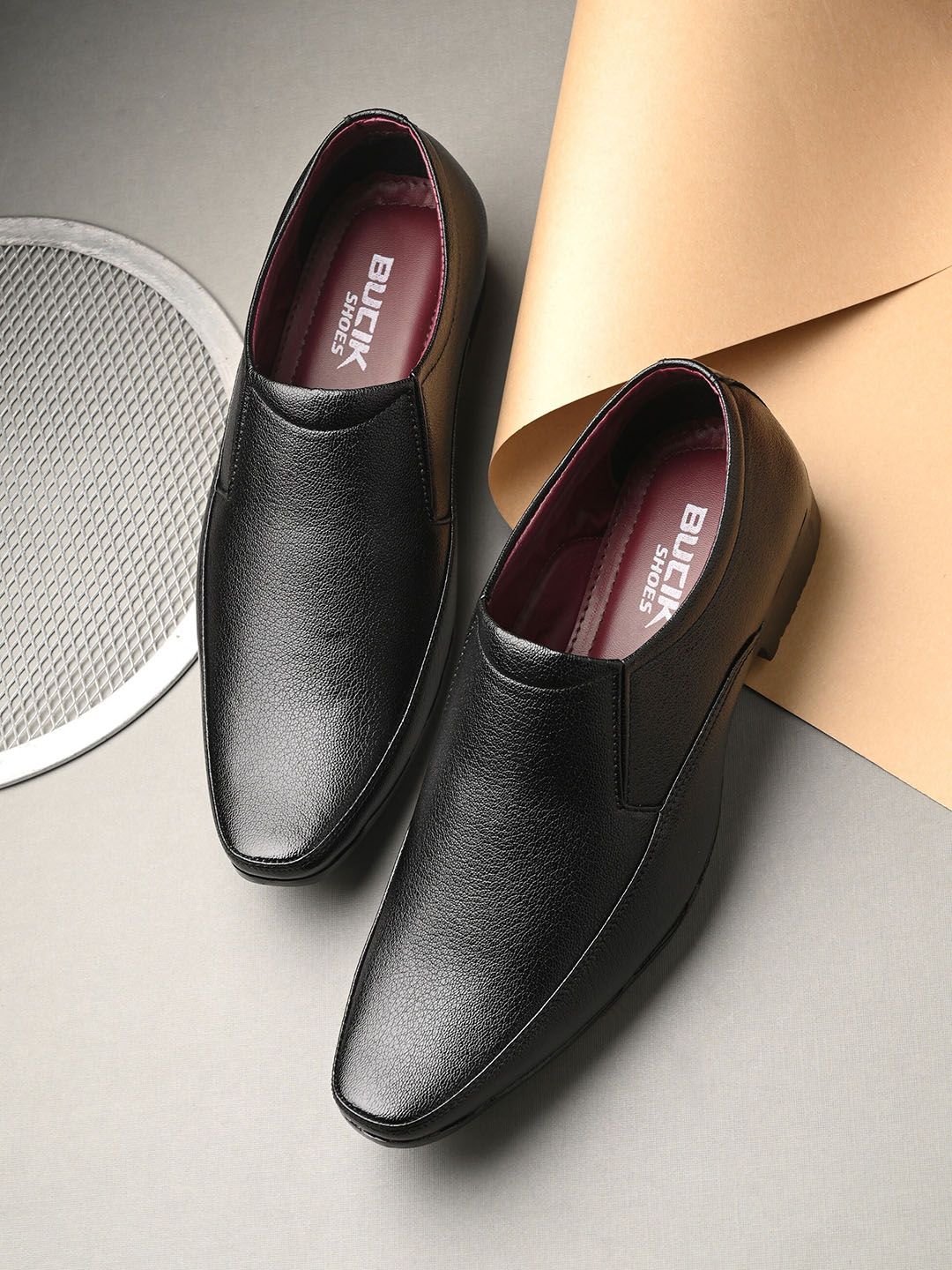 BUCIK Men Lightweight Formal Slip-On Shoes