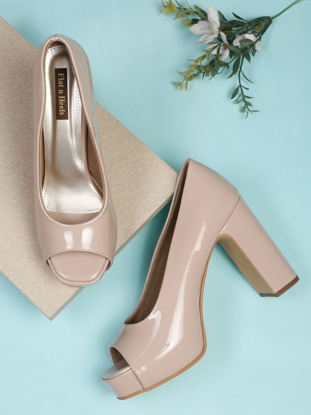 Flat n Heels Peep Toe Platform Heels