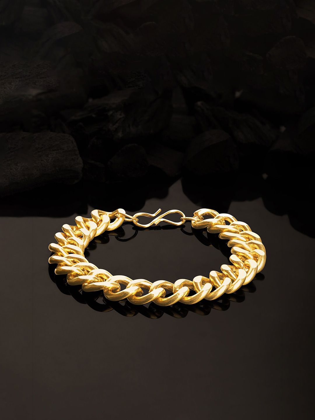 Buy The Roadster Lifestyle Co. Gold Plated Textured Link Chain