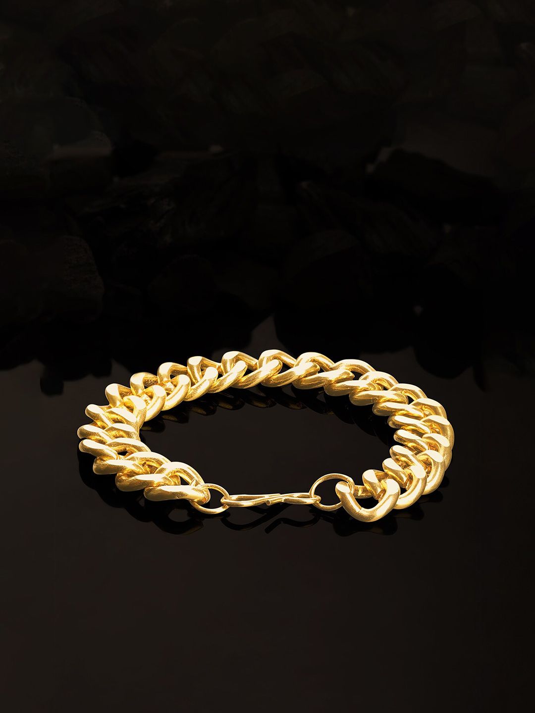Buy The Roadster Lifestyle Co. Gold Plated Textured Link Chain