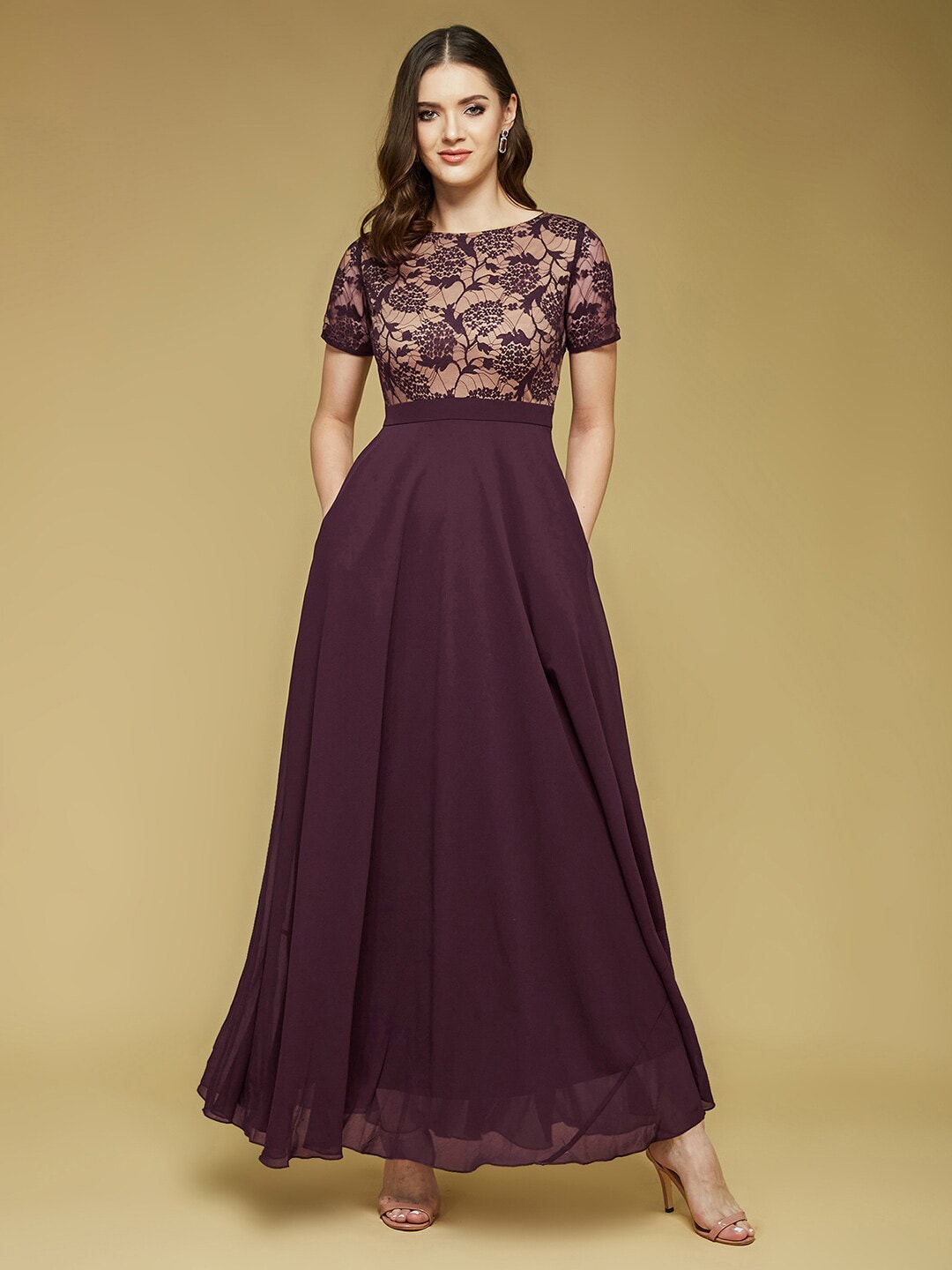 DressBerry Georgette Maxi Dress Price in India