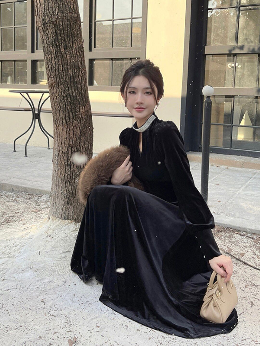 chinese dress ladies Women's Sleeveless Dress Korean Style Summer Versatile Ruffled Fairy  Suspender Dress Purple at Amazon Women's Clothing store main image 0