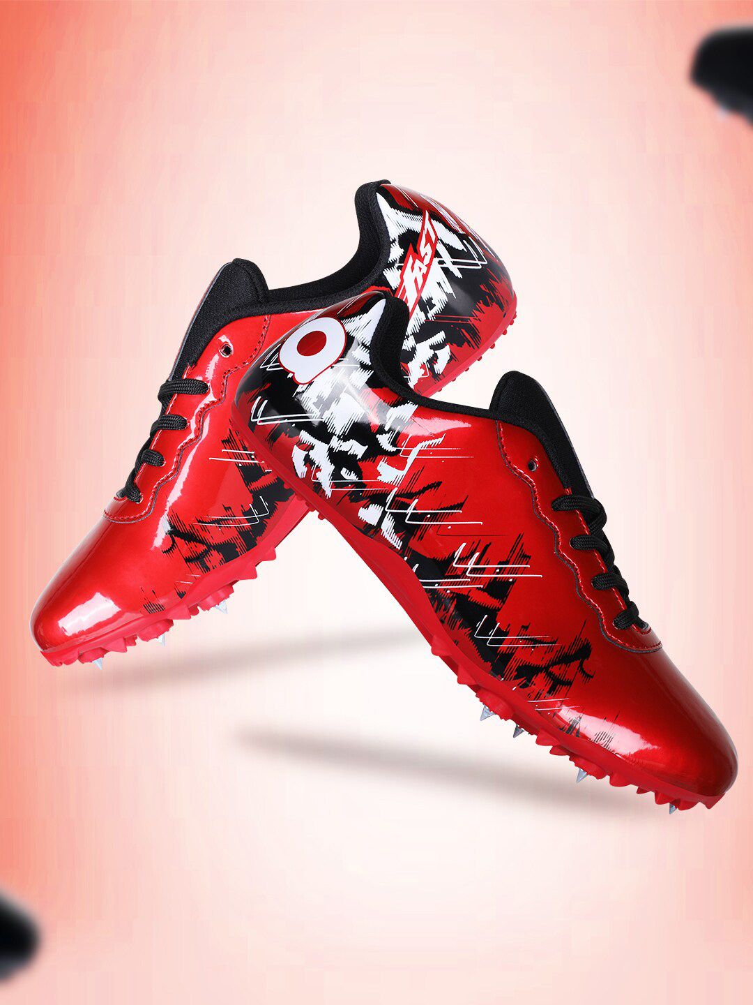 Aivin Men Red And Black Fast Spike Running Shoes