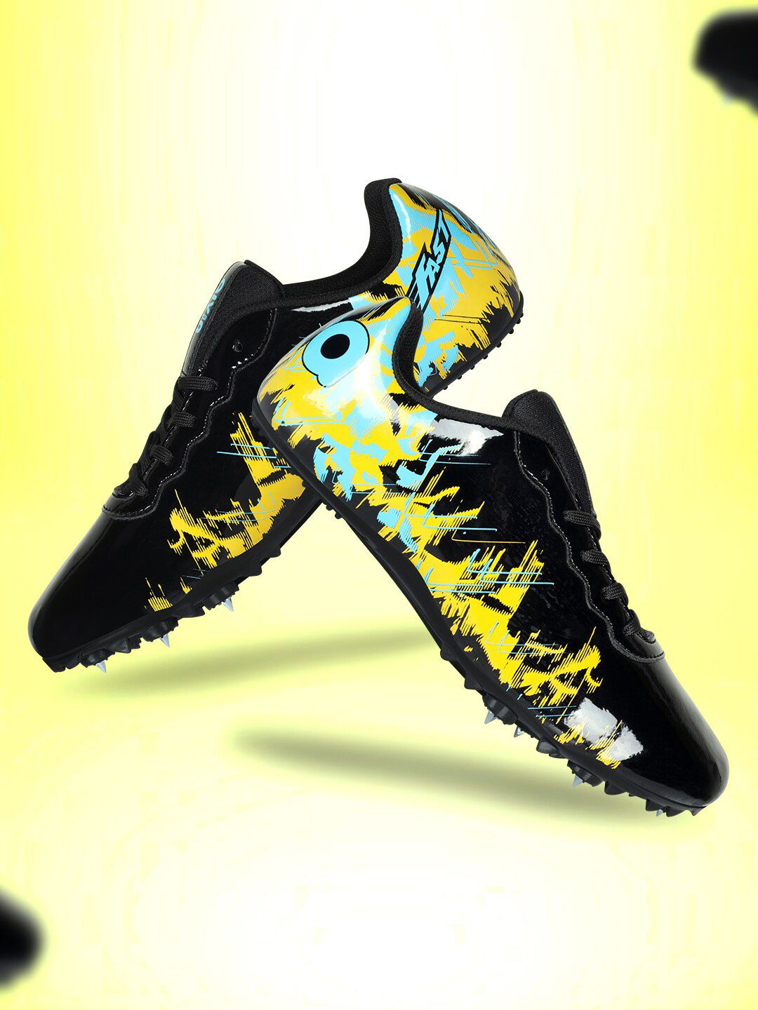 Aivin Fast Spike Running Shoes Black & Yellow
