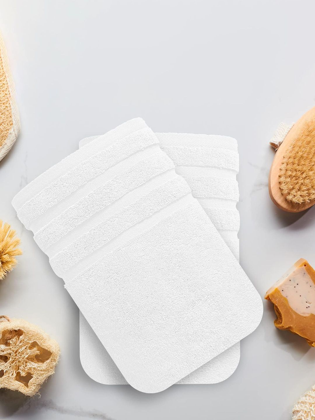 Pum Pum White 2 Pieces Cotton 500 GSM Bath Towels