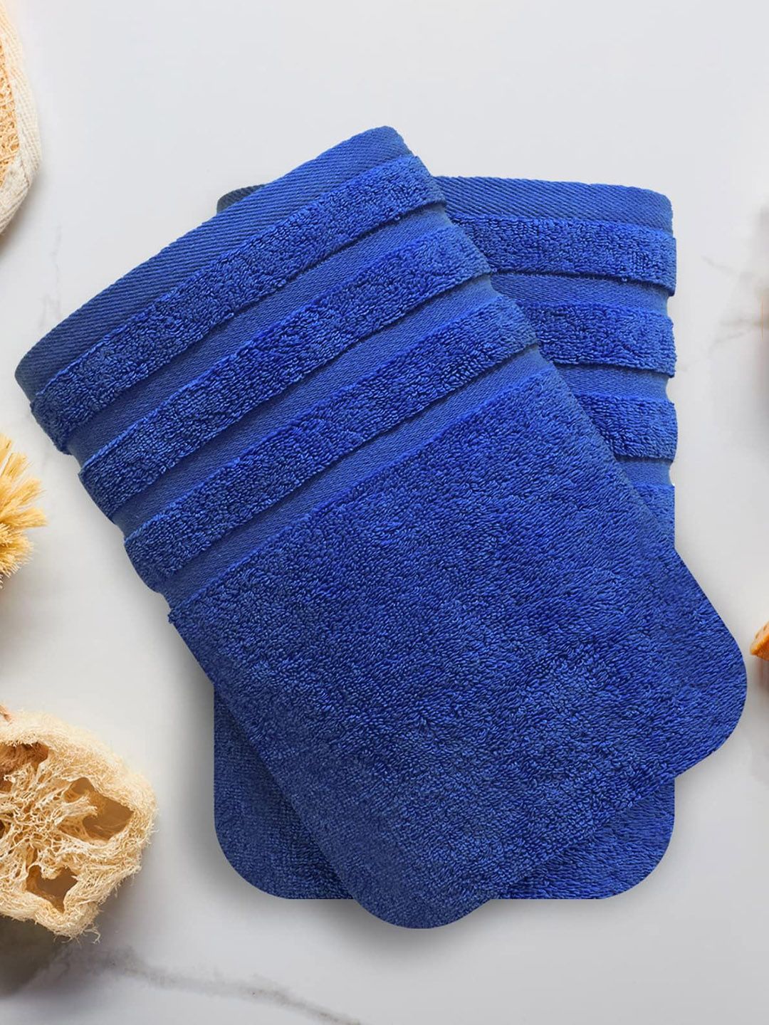 Pum Pum Blue 2 Pieces Cotton 500 GSM Bath Towels