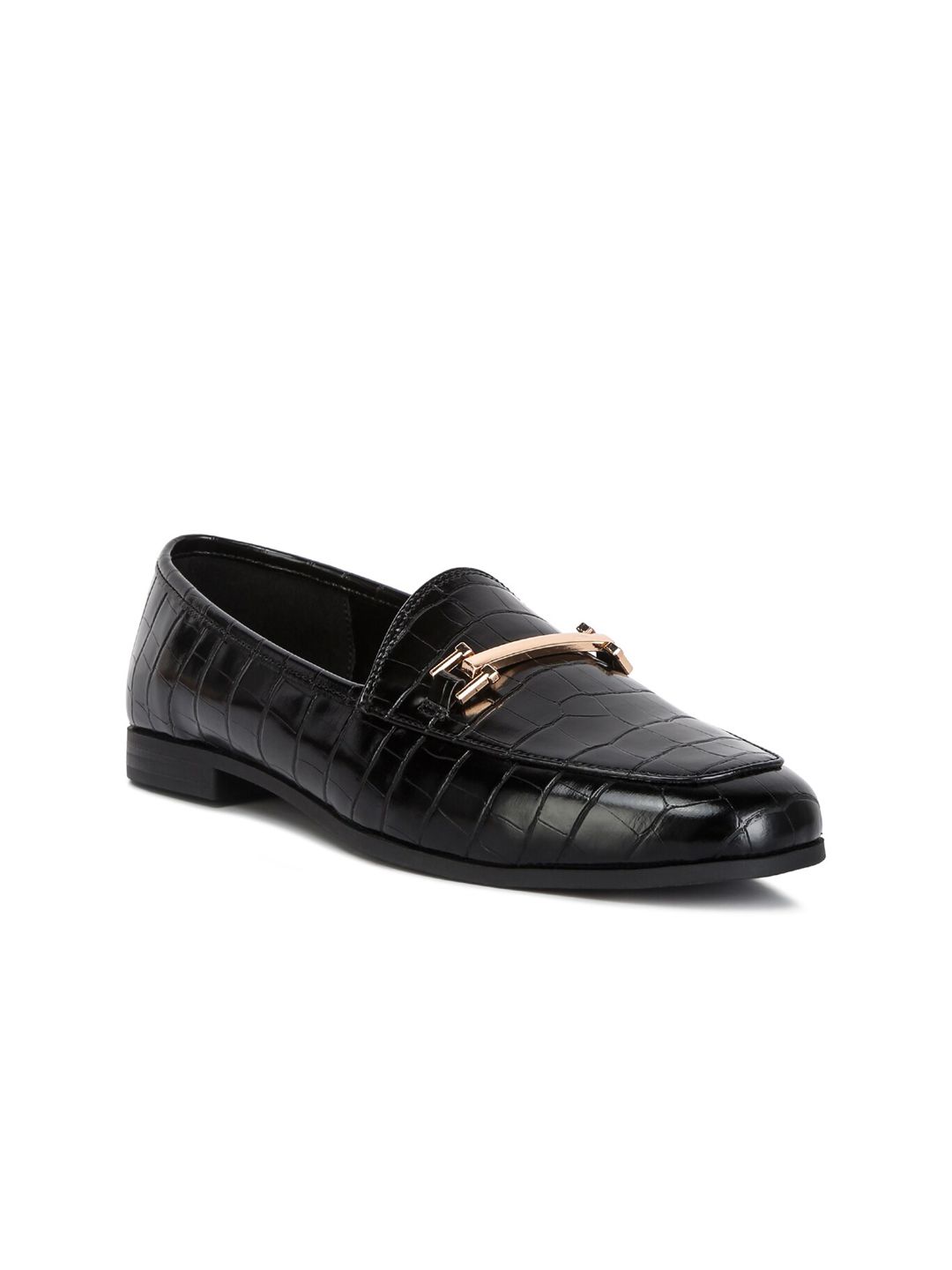 London Rag Women PU Slip-On Horsebit Loafers