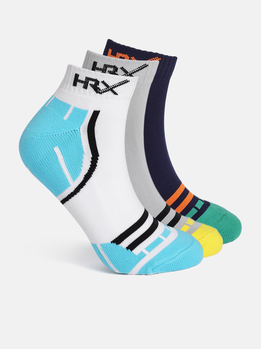 HRX by Hrithik Roshan Men Set Of 3 Above Ankle Length Socks deal from myntra
