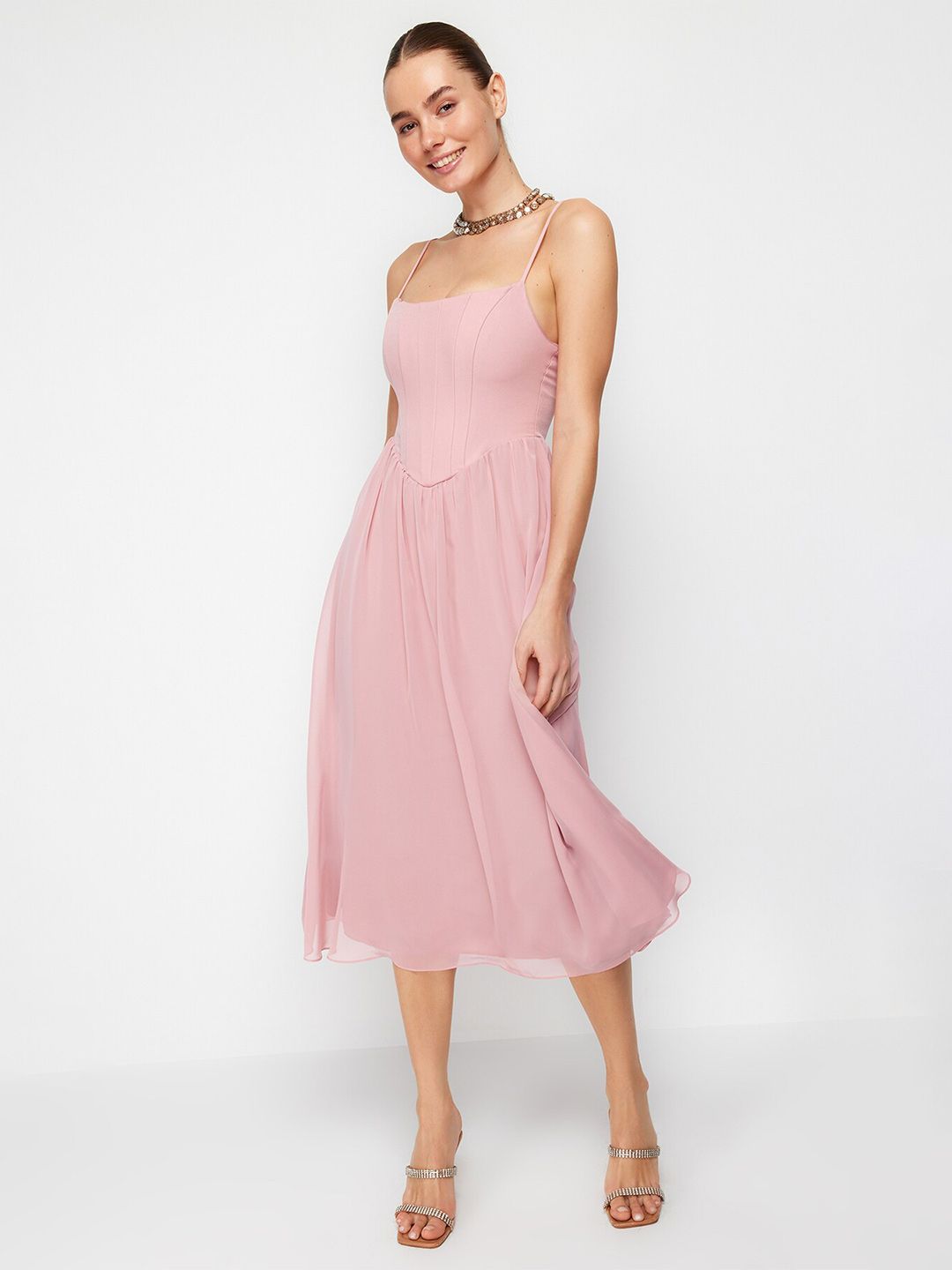 Trendyol Fit & Flare Midi Dress