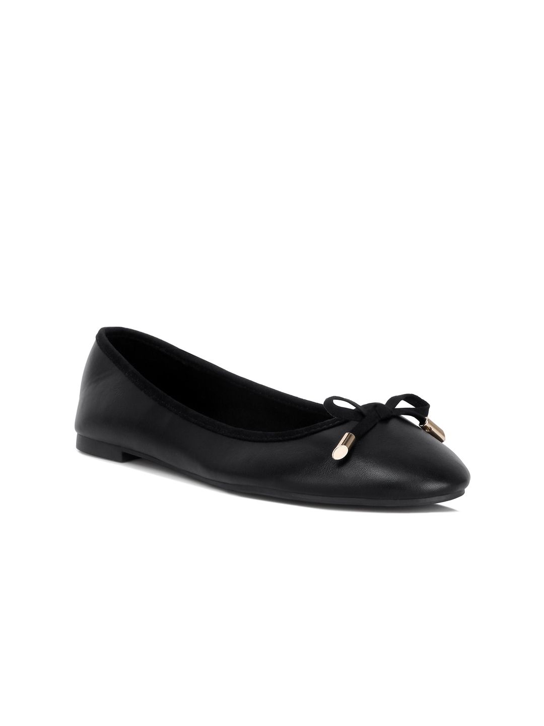 London Rag Round Toe Bow Ballerinas