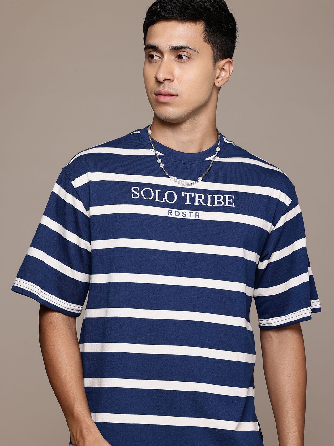 The Roadster Lifestyle Co. Striped Relaxed Fit T-shirt
