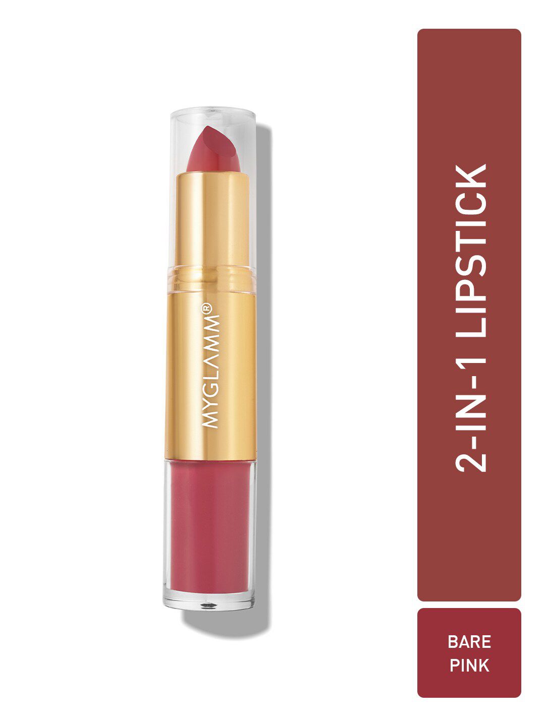 MyGlamm Super Duo Long Lasting Matte Bullet & Liquid Lipstick - Bare Pink