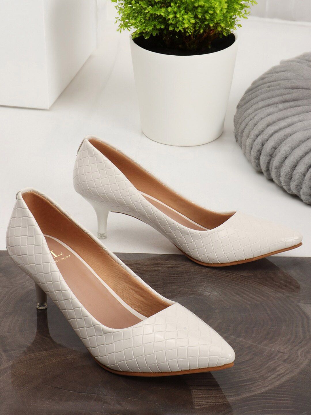 Carlton London Textured Block Heeled Pumps