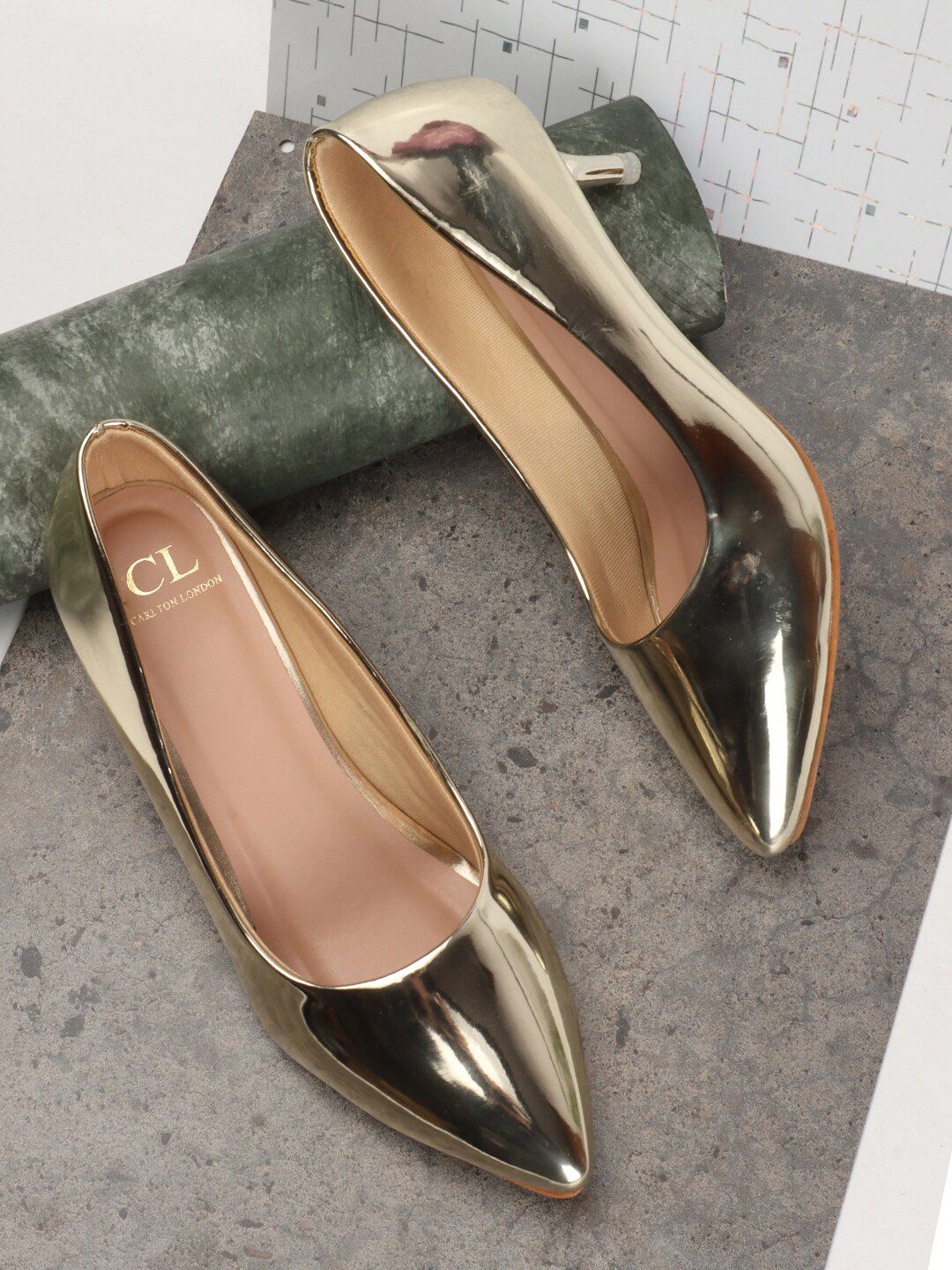 Carlton London Textured Party Kitten Pumps