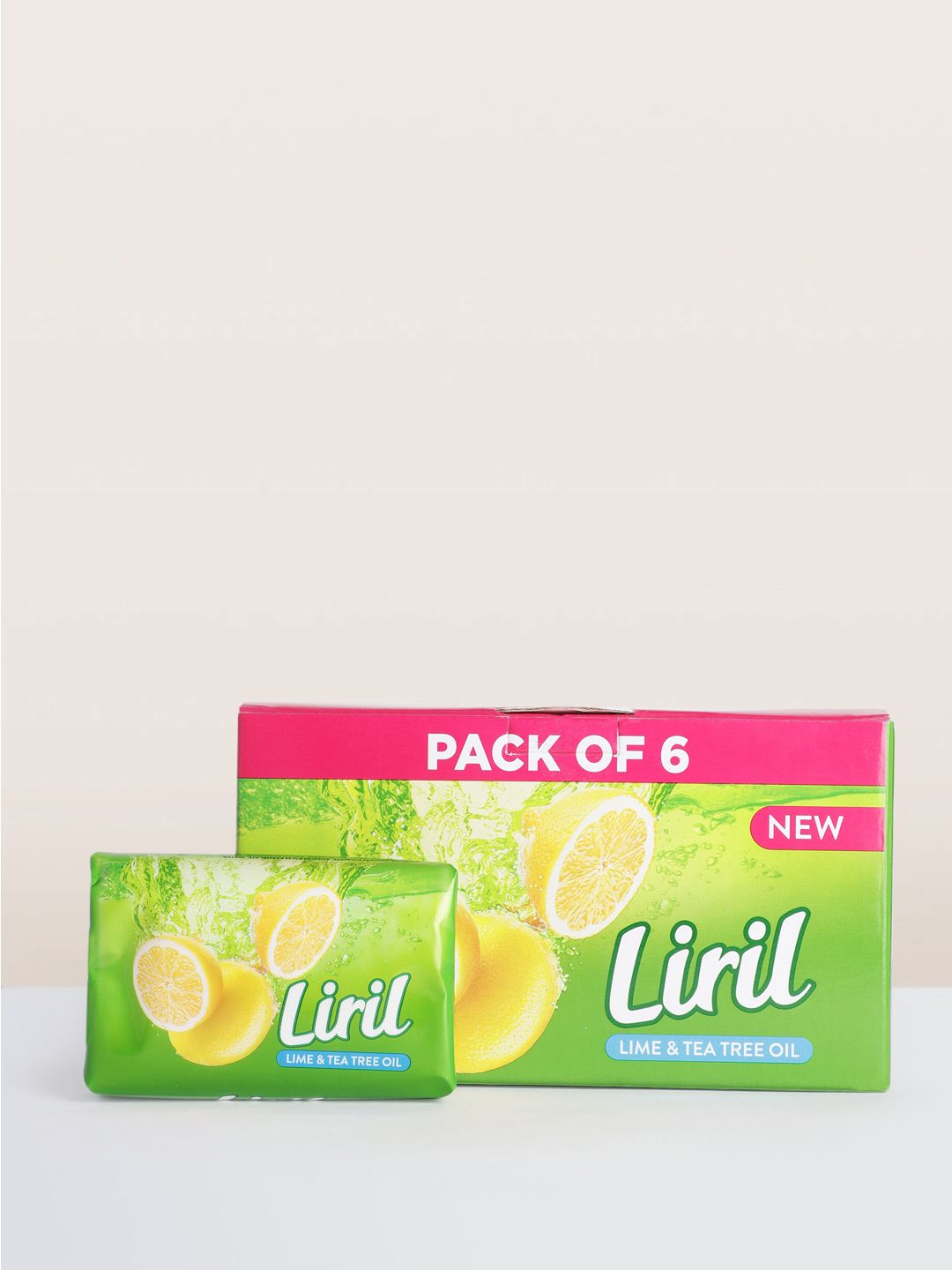 Liril Set of 6 Lime & Tea Tree Oil Soap - 125 g each