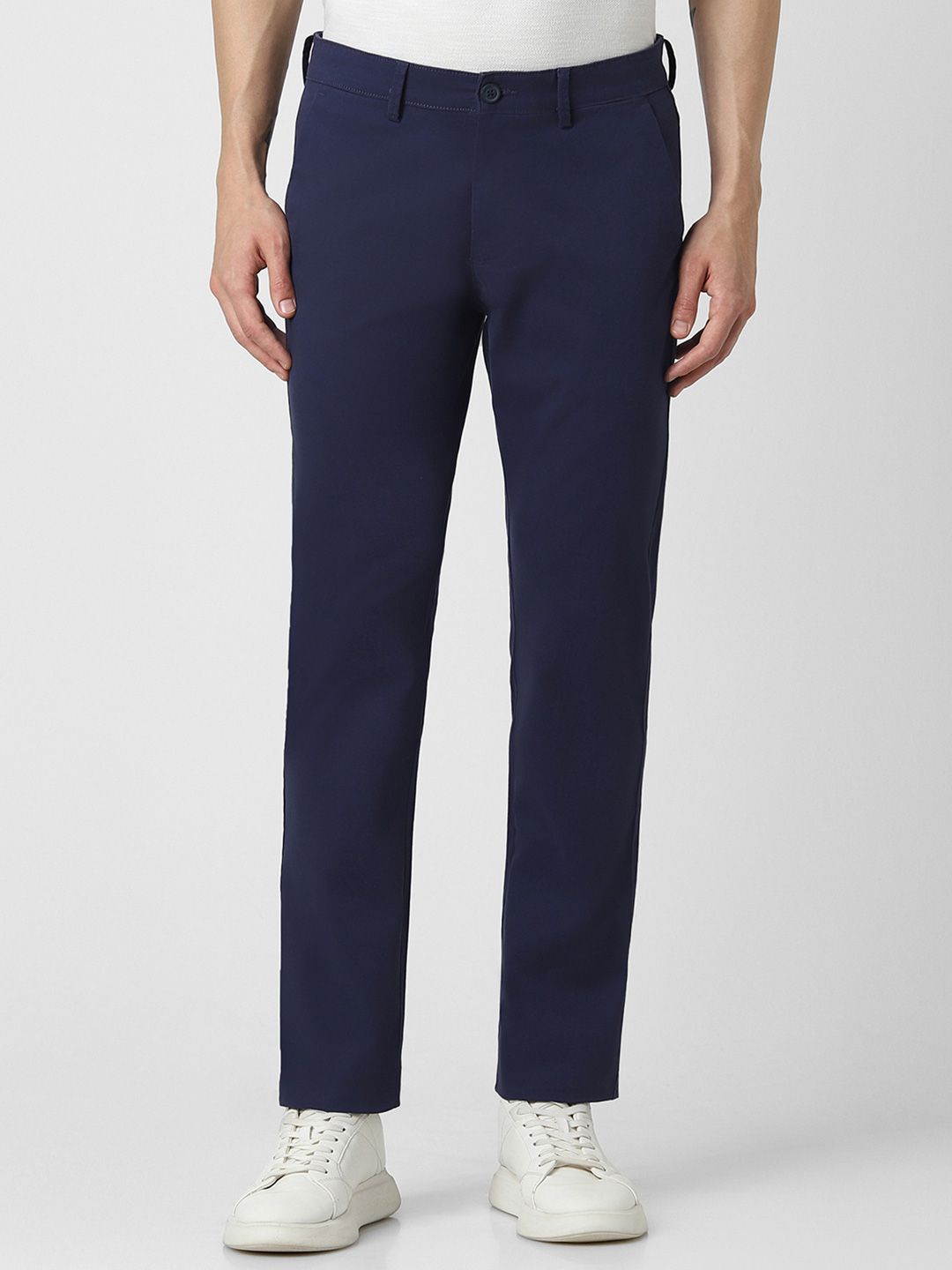 Peter England Casuals Men Slim Fit Solid Trouser