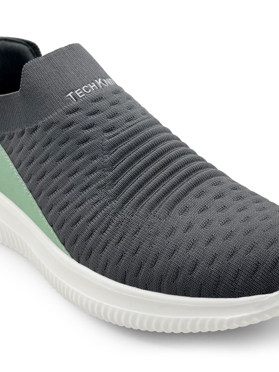 Buy KazarMax Men TechKnit Colourblocked Slip On Sneakers - Casual