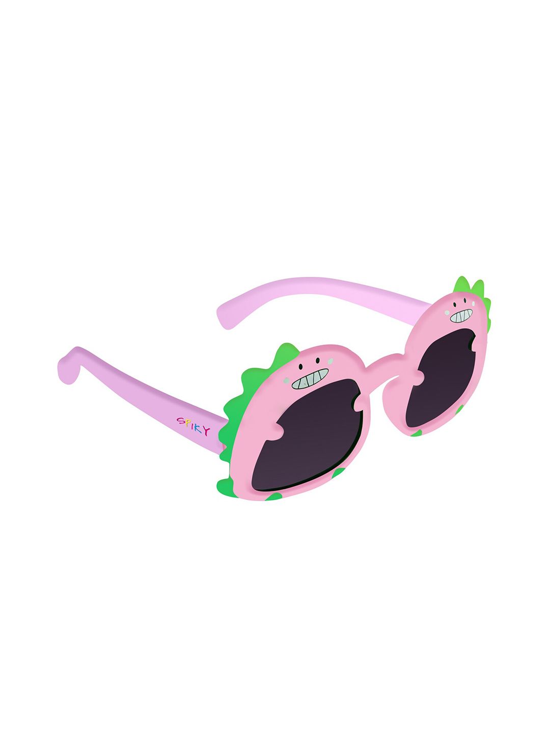 Spiky Kids Oval Dinosaur Sunglasses with UV Protected Lens 1672_pnk_blk